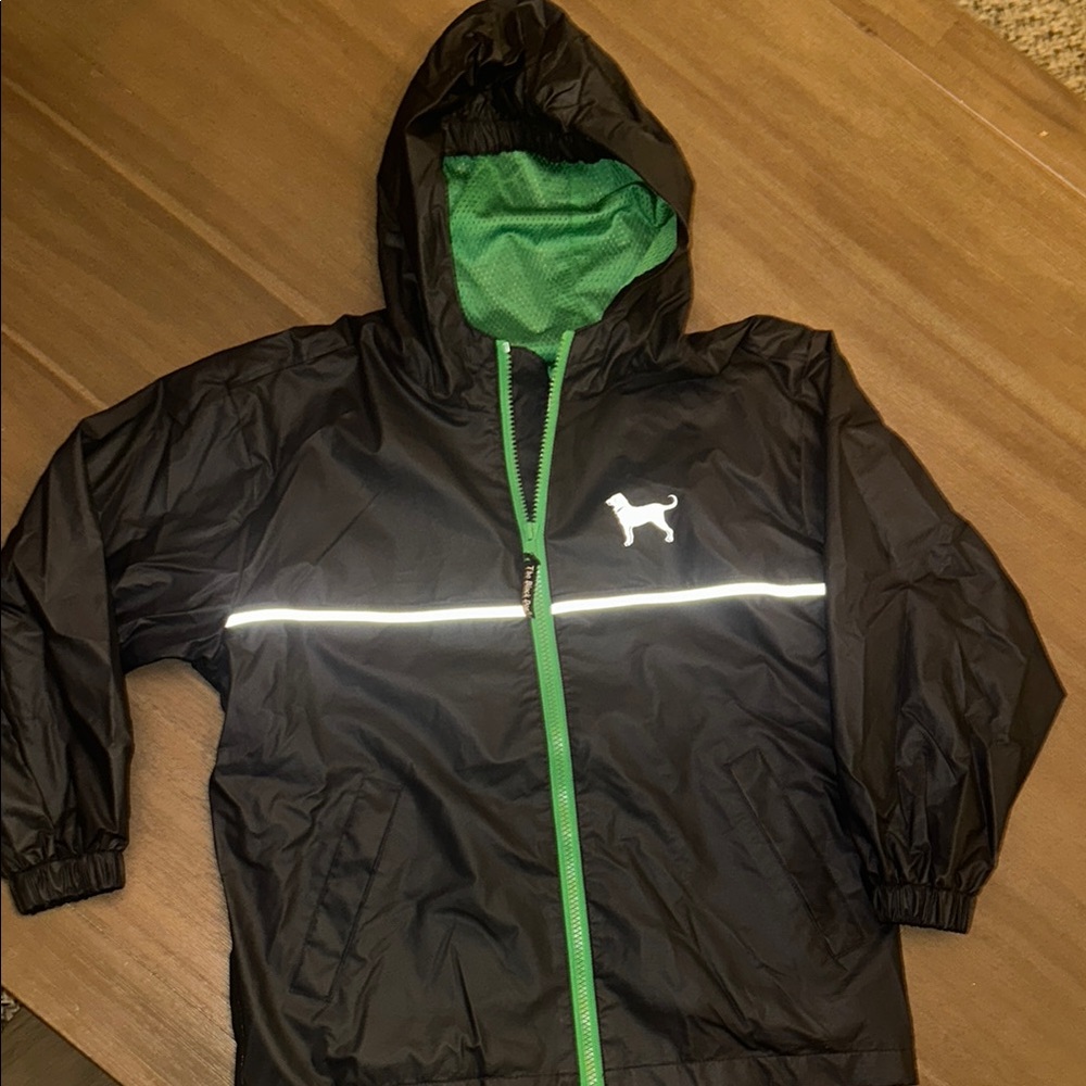 Black Dog Kids Navy and Green Hooded Jacket